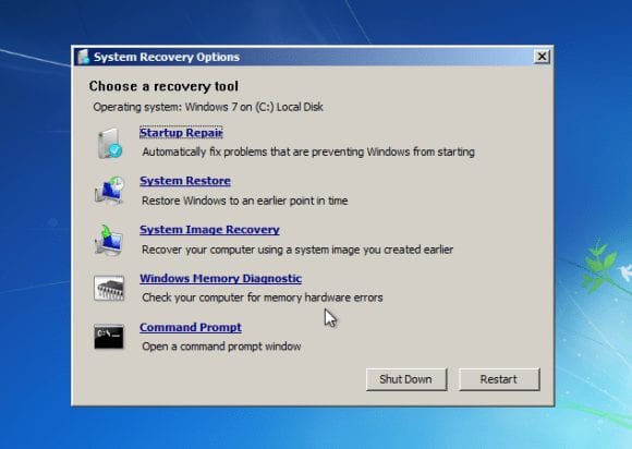 Windows 7 Infinite Reboot Loop