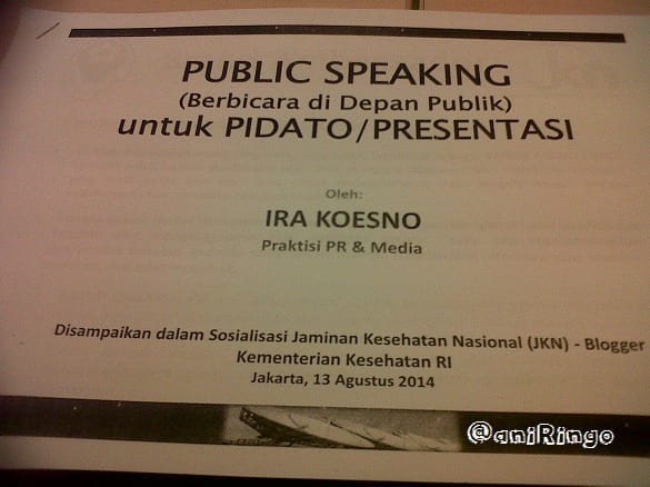 Materi Public Speaking Ira Koesno