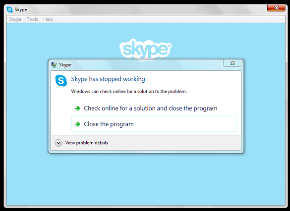 Skype Crash di Windows 7