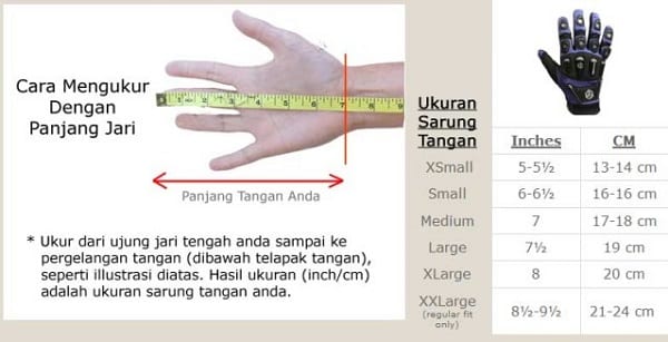 cara mengukur ukuran sarung tangan